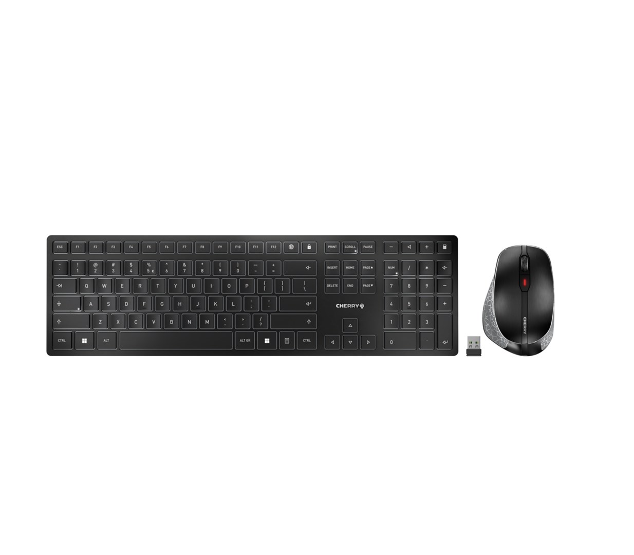 Set tastierë dhe maus CHERRY DW 9500 SLIM, Pa kabllo, Bluetooth, i zi