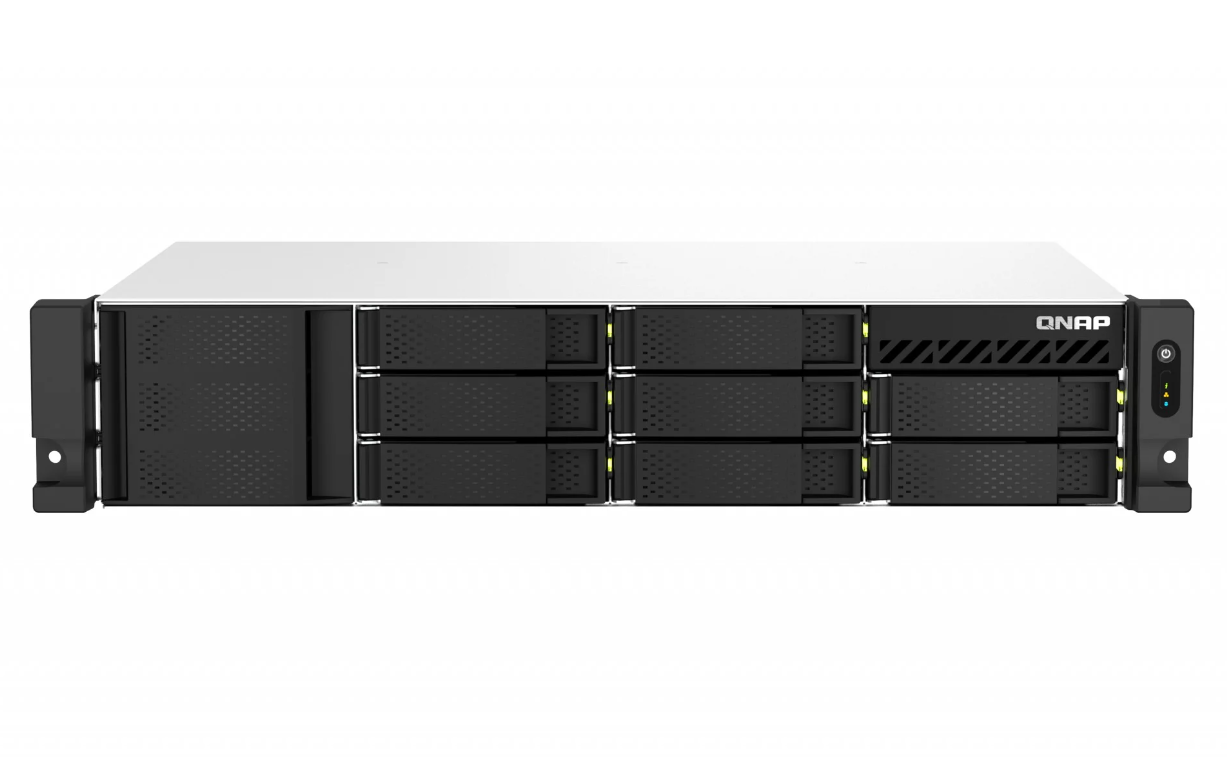 Server skedarësh QNAP TS-873AeU-RP-4G, 8 slote disqesh, 4GB RAM, rack 2U