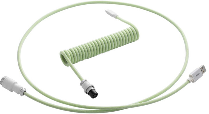 Kabllo spirale CableMod Pro, USB-C/USB-A, 1,5m, gjelbër e çelët
