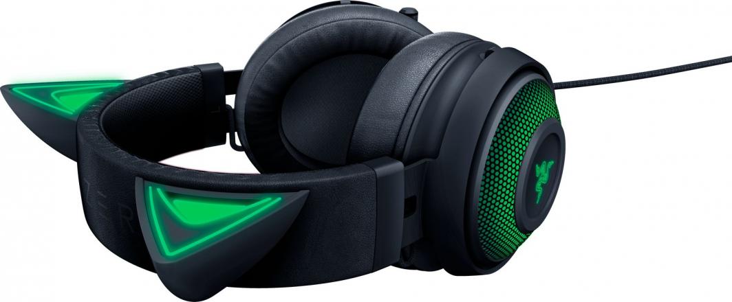 Kufje Razer Kraken Kitty Edition (RZ04 - 02980100 - R3M1), të zeza / të gjelbra