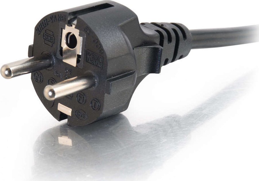 Кабел за струја C2G European Power Cord, 2m, 16 AWG, црн