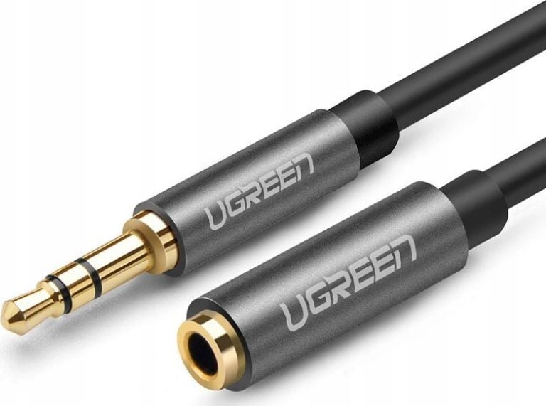 Kabllo audio Ugreen 10594, Jack 3.5mm në 3.5mm, 2m, argjendtë