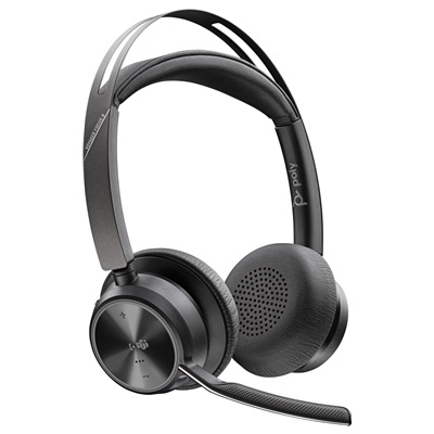 Kufje Bluetooth HP Poly Voyager Focus 2, anulim zhurme, on ear, të zeza