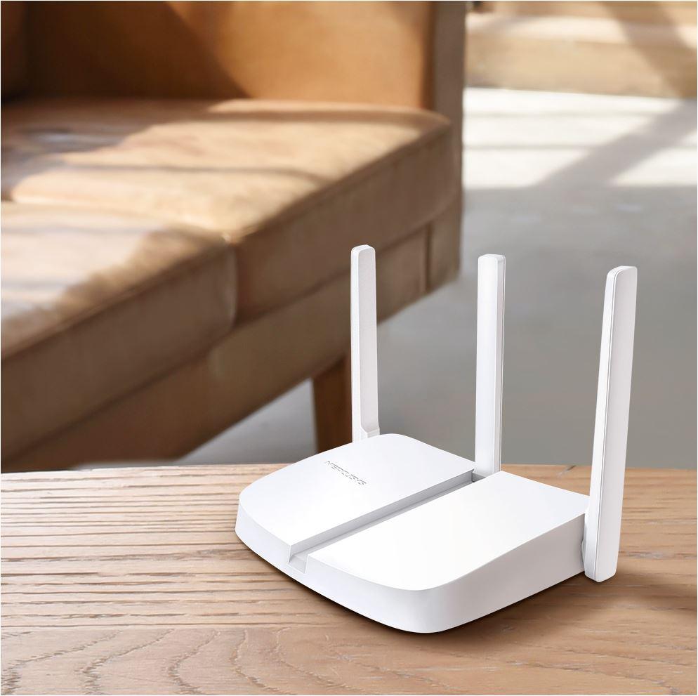 Ruter wireless Mercusys MW306R, 300Mbps, 2.4GHz, i bardhë