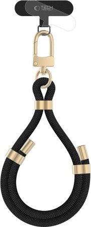 Rrip dore për telefon Tech-Protect C4S Rope, i zi me gold