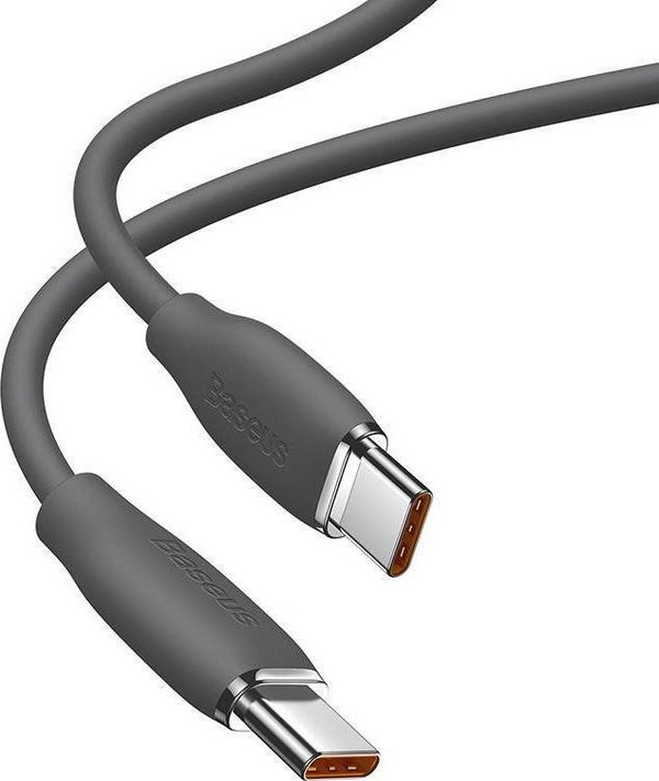 Kabllo Baseus Jelly USB-C në USB-C, 100W, 2m, e zezë