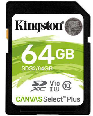 Kartelë e memories Kingston SDXC Canvas Select Plus 64GB 100MB / s UHS-I