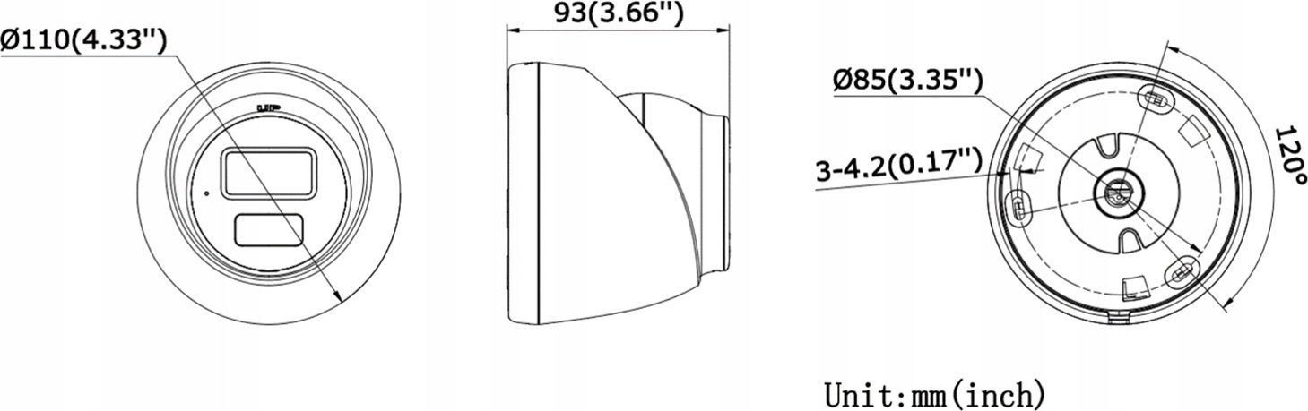 Kamerë IP Hikvision DS-2CD1327G2H-LIU, 2MP 1080p, lentja 2.8mm, e bardhë