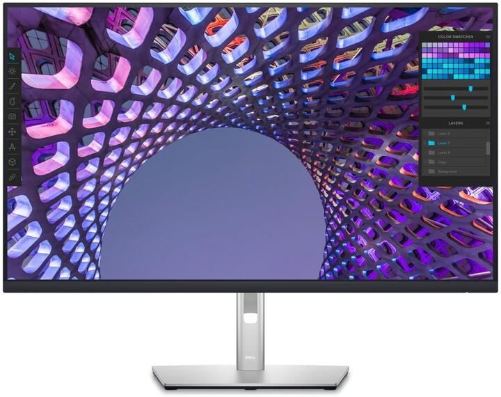 Monitor Dell UltraSharp P3223QE - LED, 31.5", UHD, i zi / argjendtë
