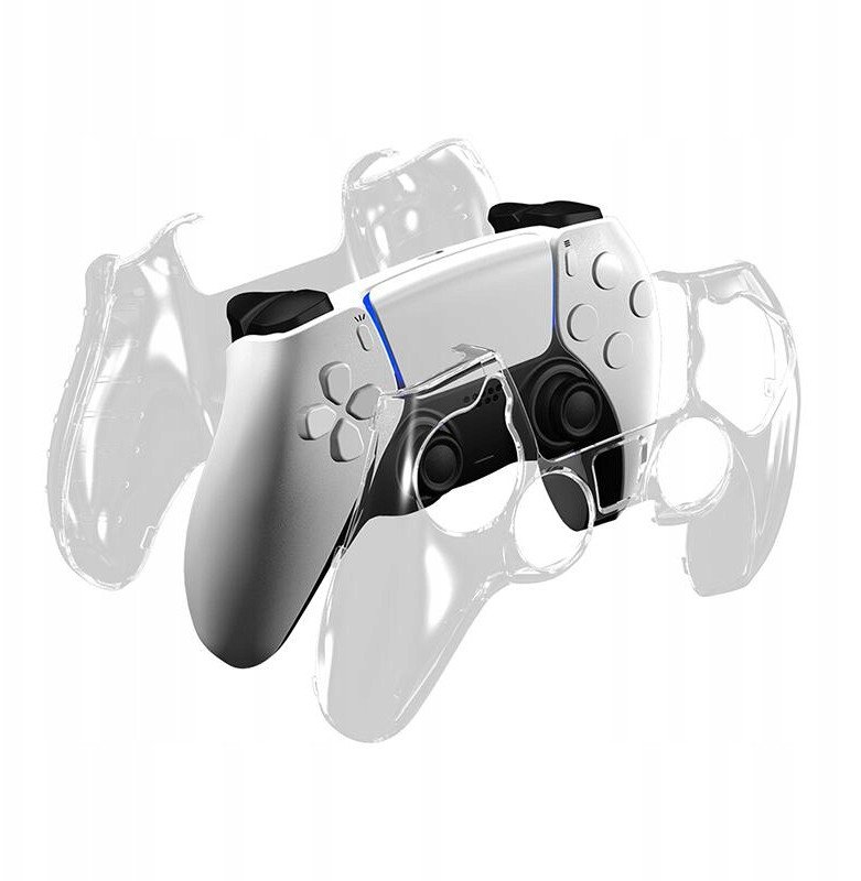 Mbrojtëse transparente për gamepad Sony PS5, kundër gërvishtjeve, plastike, transparente