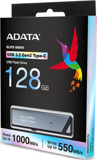 USB ADATA UE800, 128GB, USB 3.2 Gen2, Type C, gri e errët