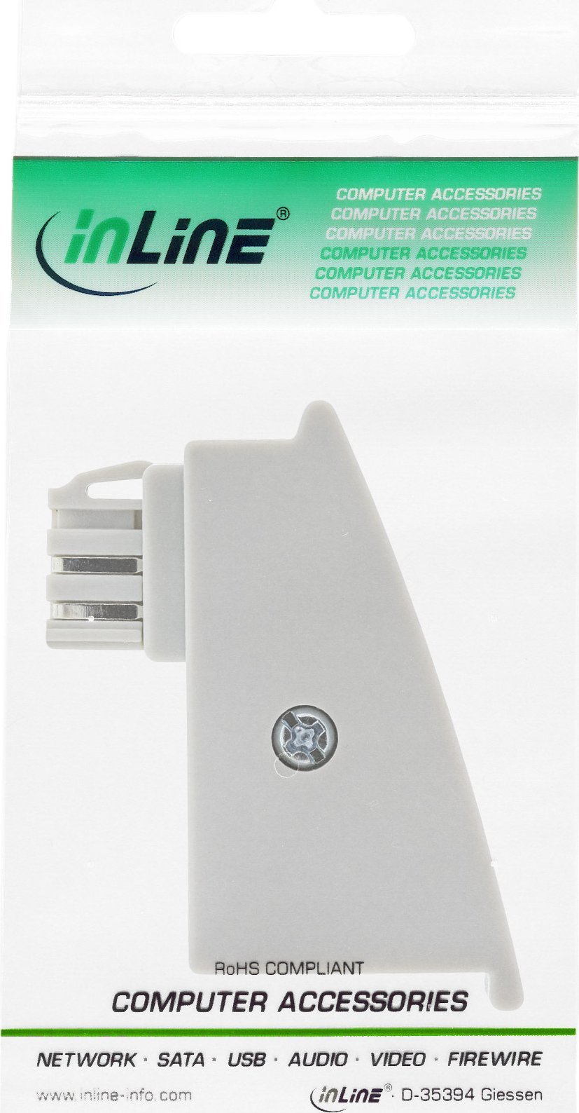 Adapter DSL InLine TAE F, RJ45 8P2C, gri