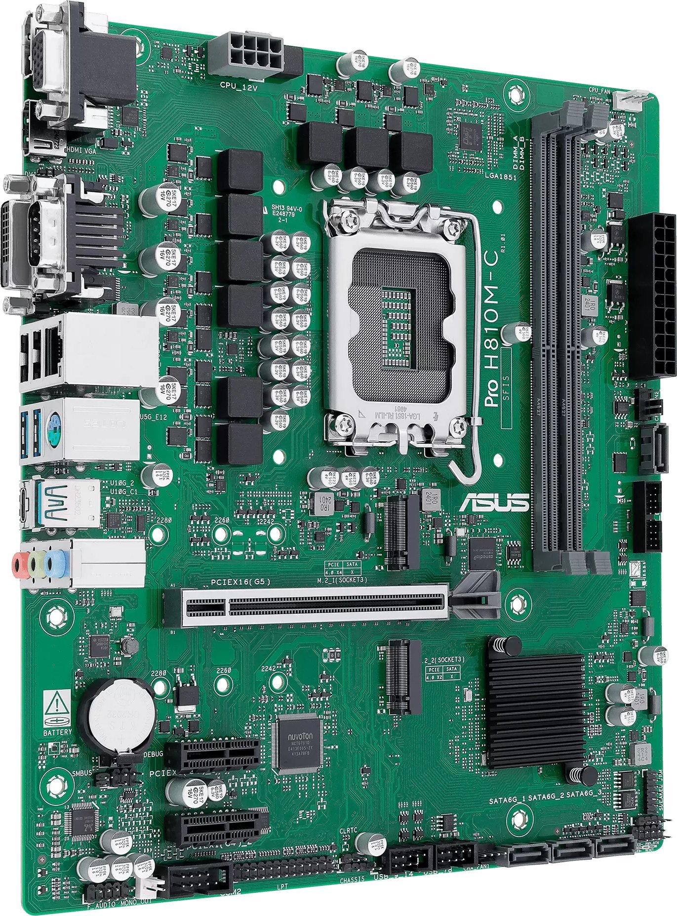 Pllakë amë ASUS PRO H810M-C-CSM, Intel H810, DDR5, Micro ATX