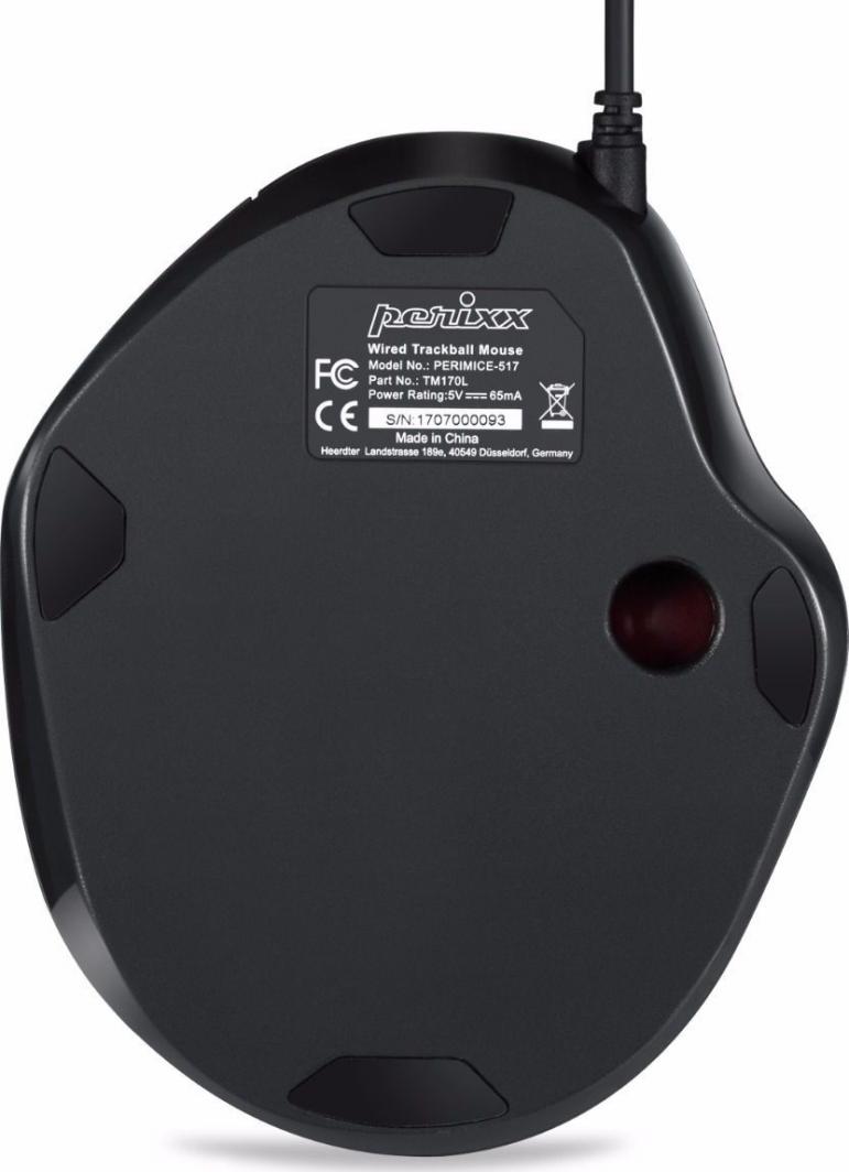 Maus Perixx Perimice-517, me kabllo, USB, i zi