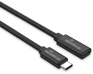 USB-C продолжен кабел MediaRange, USB 3.2 Gen 1, 60W, 2m, црн