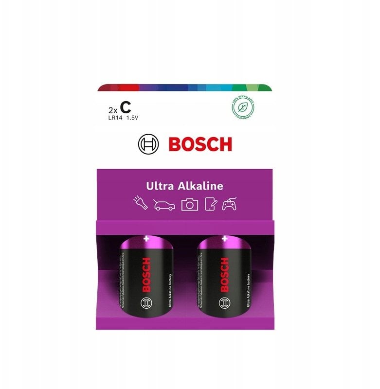 Bateri alkaline GP BOSCH C Ultra, LR14, set 2 copë