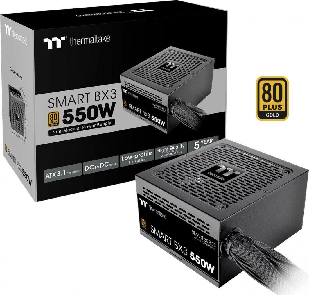 Напојување Thermaltake Smart BX3 PS-SPD-0550NNFABE-3 ATX 3.0, 550W