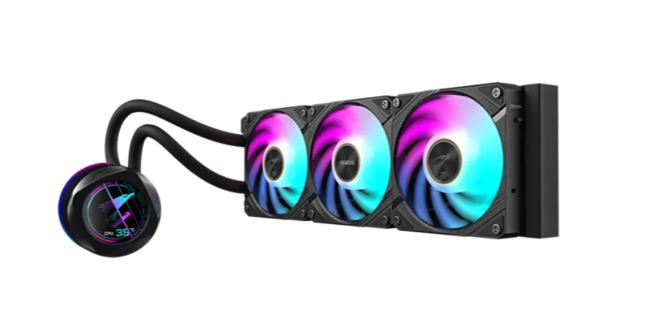 Ftohës ujor për CPU Gigabyte Aorus WaterForce X II 360, radiator 360mm, ARGB, i zi