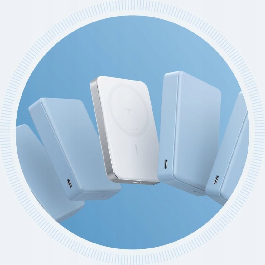 Powerbank Anker MagGo 10K Slim, 15W Qi2, USB C 30W, e bardhë
