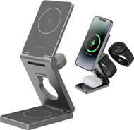 Karikues wireless 3 në 1 Proove, Qi, MagSafe, i zi