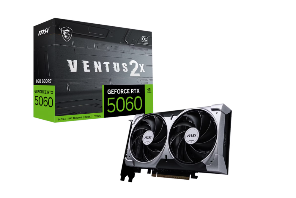 Kartelë grafike MSI GeForce RTX 5060 Ventus 2X OC 8GB GDDR7 PCI-Express