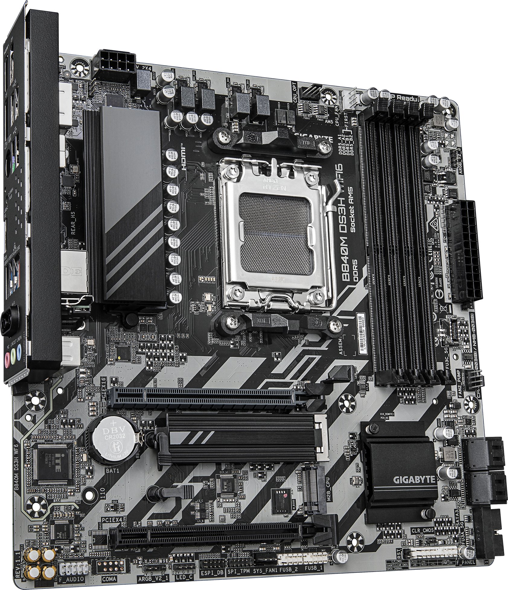 Motherboard Gigabyte B840M DS3H WiFi6, AM5, DDR5, mATX