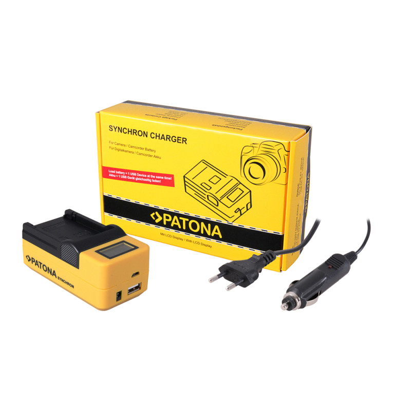 PATONA Synchron USB Charger f. Sony FV100 with LCD
