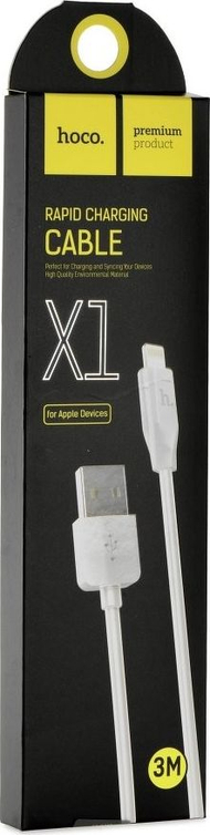 Kabull USB Hoco X1, Lightning, 3m, USB 2.0, i bardhë