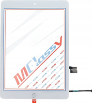 Xham me prekje Musttby për iPad 9, me kornizë ngjitëse dhe buton Home, i bardhë