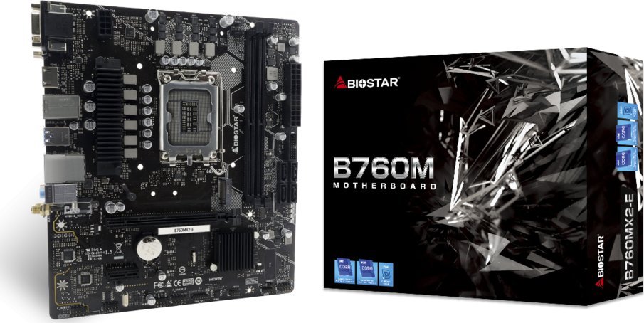 Матична плоча Biostar B760MX2-E, DDR5, PCIe 4.0 M.2, црна