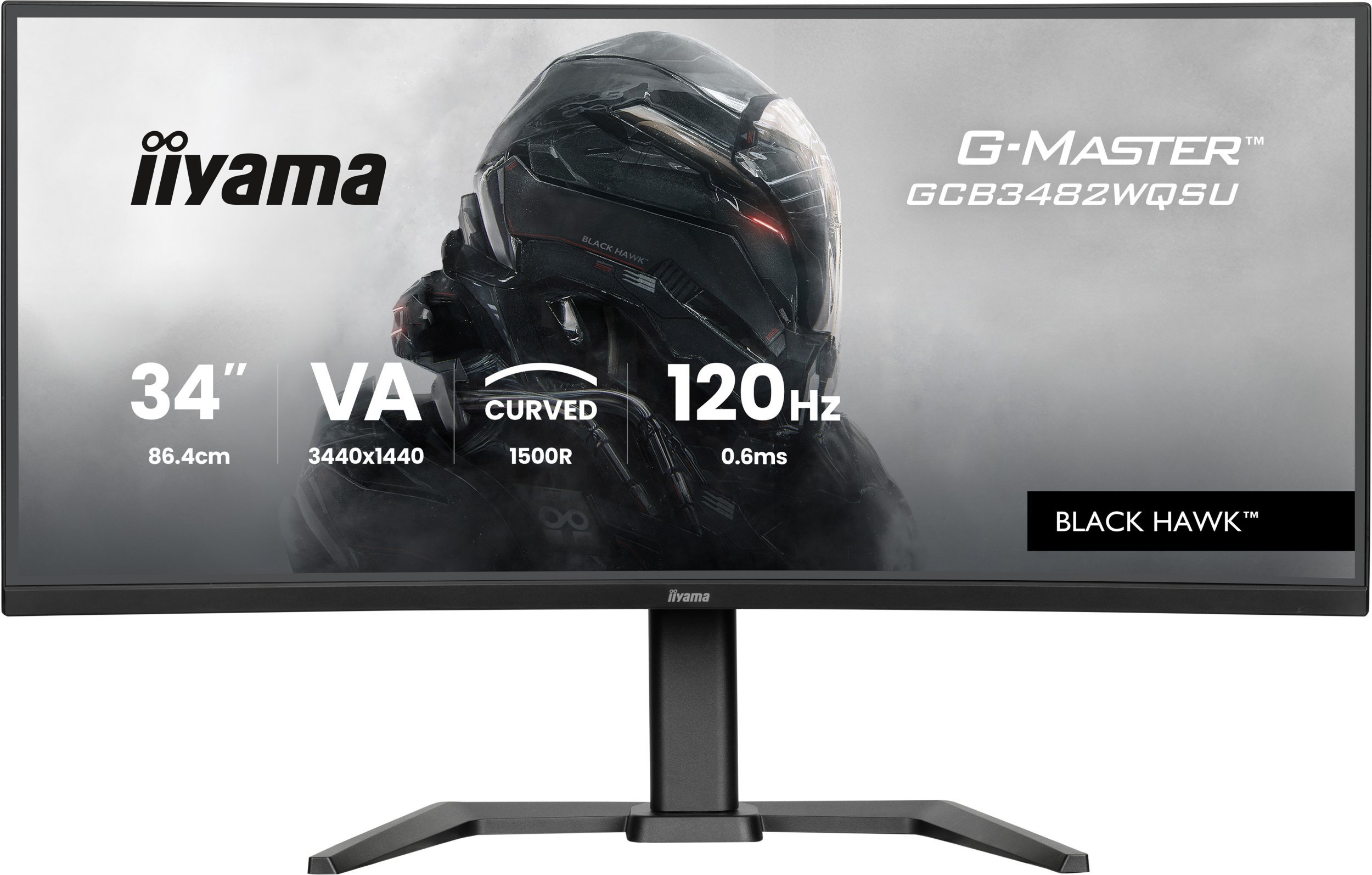 Monitor gaming i harkuar Iiyama G-MASTER GCB3482WQSU-B1, 34", UWQHD, 120Hz, i zi