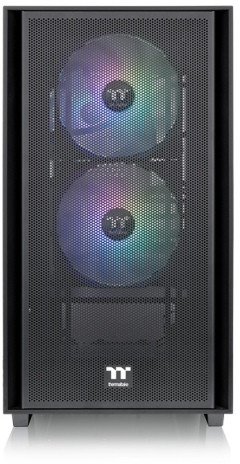 Kase kompjuteri Thermaltake Versa H16 TG ARGB, Micro Tower, 3 ventilatorë 120mm ARGB, e zezë
