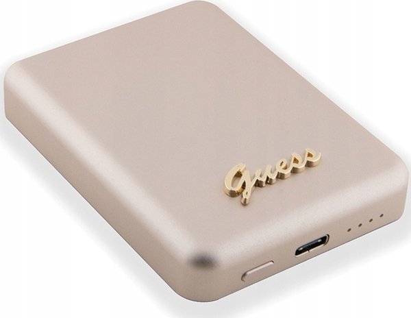 Powerbank wireless Guess GUPBM3ALGSGD, 3000mAh, 5W MagSafe, gold metalik
