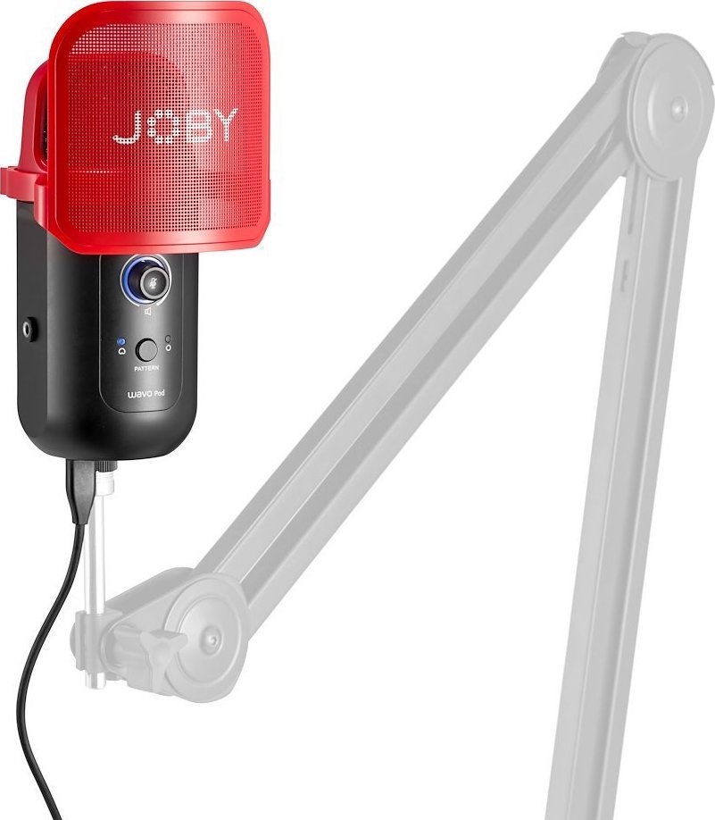 Mikrofon studio Joby Wavo POD, USB, për podcast dhe streaming, i zi
