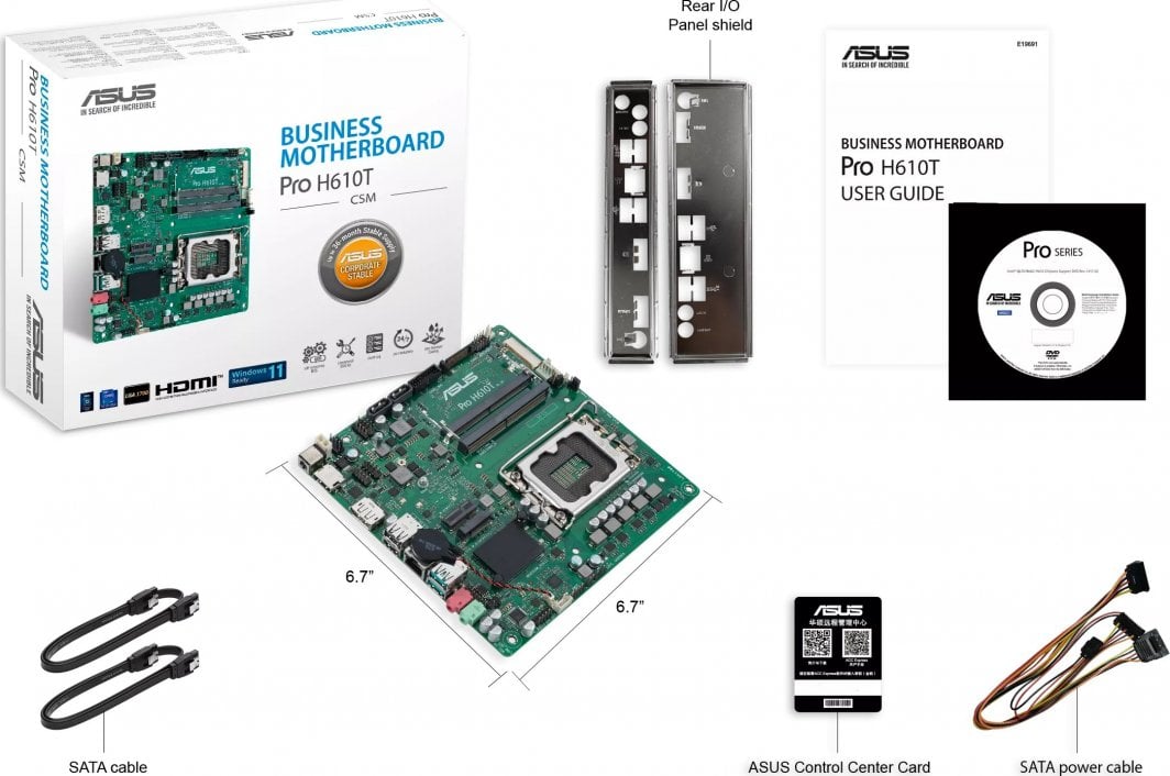Pllakë amë Asus PRO H610T-CSM