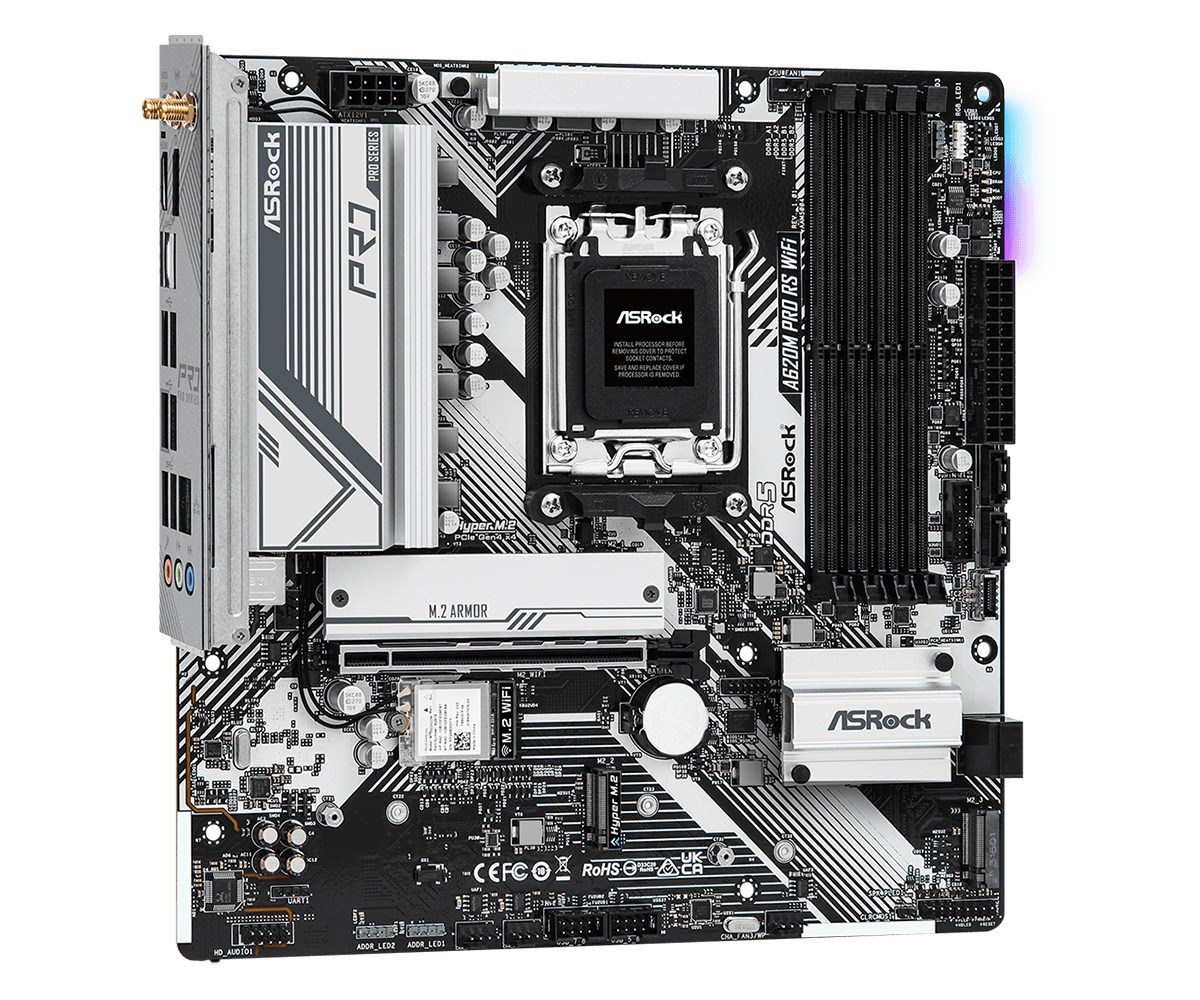 Pllakë amë Asrock A620M Pro RS WiFi AMD A620 Socket AM5 micro ATX