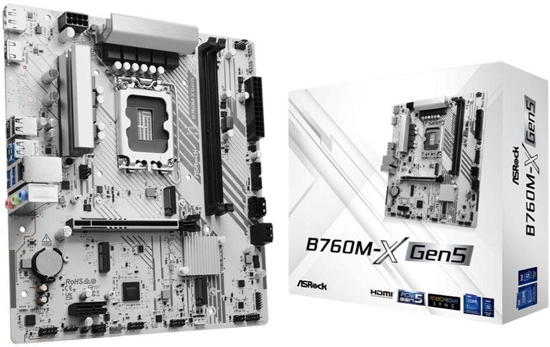Pllakë amë ASRock B760M X GEN5, DDR5, LGA1700, e zezë