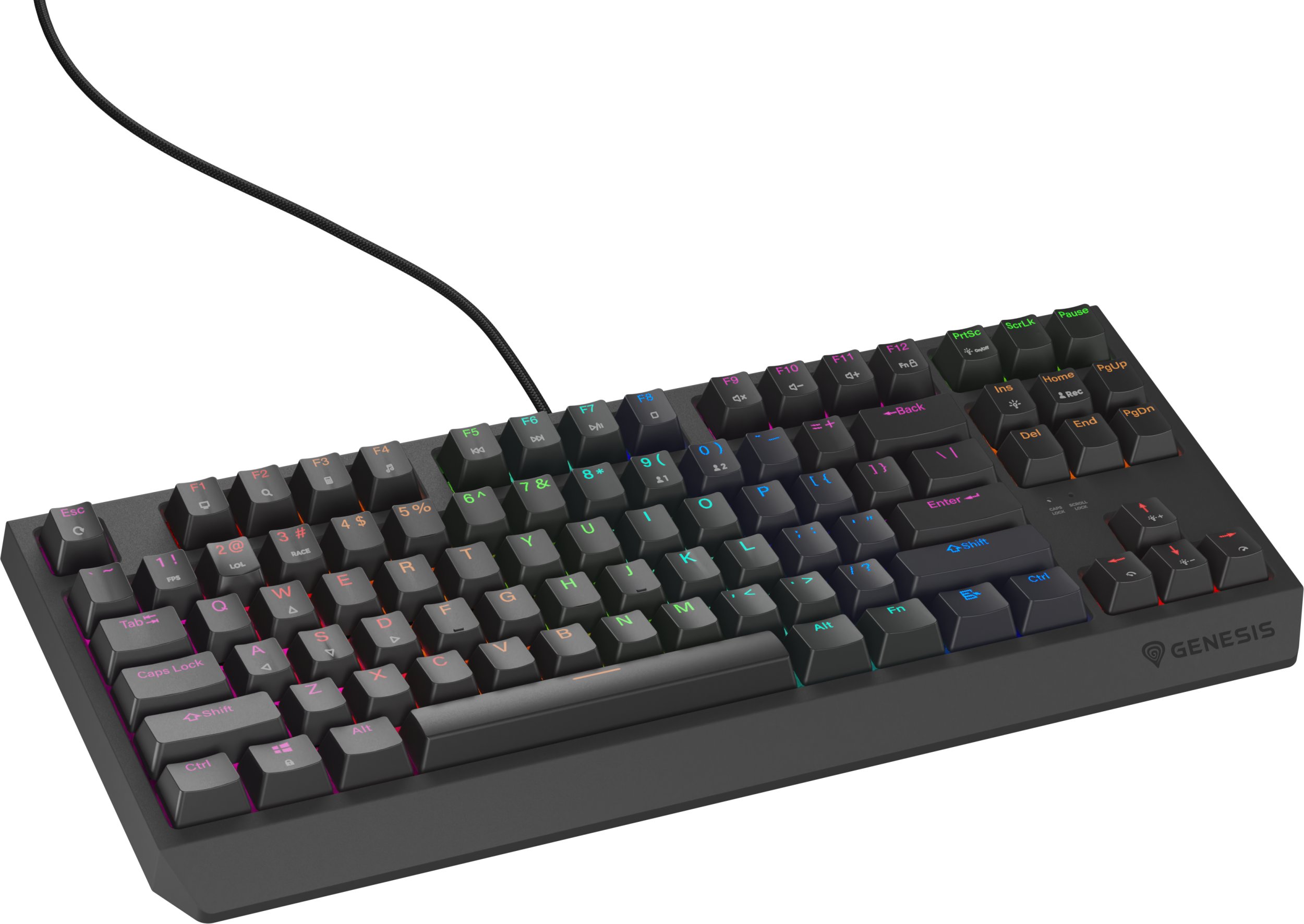 Tastierë mekanike gaming Genesis Thor 230 Lite TKL, RGB, Hot Swap, me kabllo USB, ANSI, e zezë 3