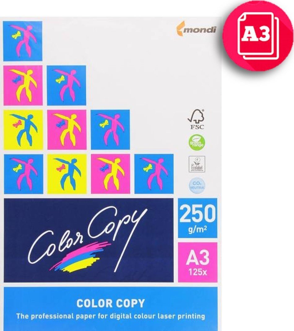 Хартија за копирање Xerox Color Copy, A3, 250g, 125 листови, бела