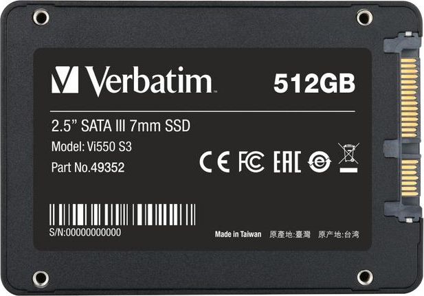 Disk SSD Verbatim Vi550, 512 GB, 2.5 ", SATA III (49352)