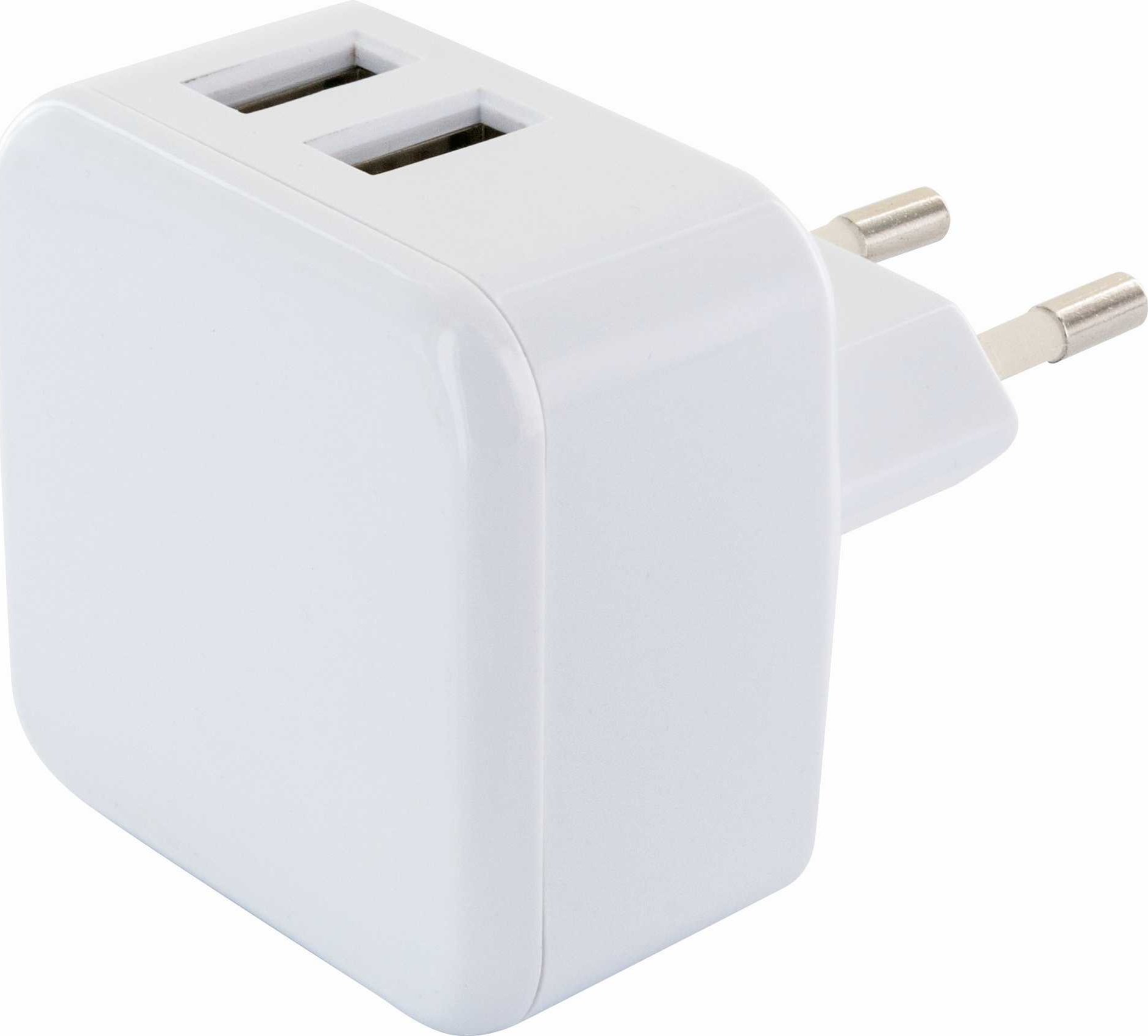 Karikues muri Schwaiger LAD230 531, 2x USB, 230V, i bardhë
