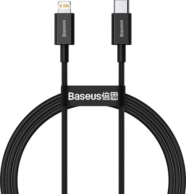 Kabllo për karikim / të dhëna Baseus Superior Series USB-C - Lightning, 20W, 1m, e zezë
