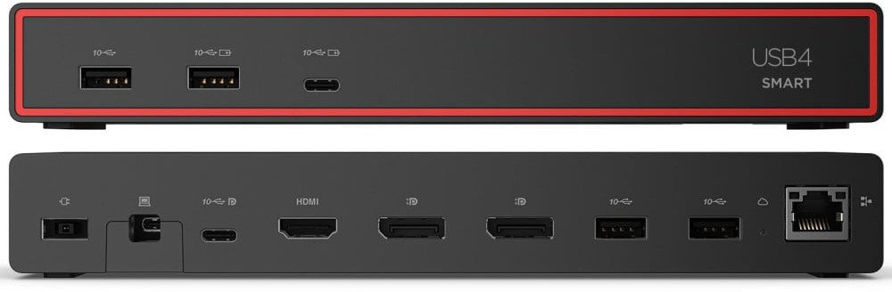 Докинг станица Lenovo ThinkPad USB4 Smart Dock 5500, USB C, 135W, црна