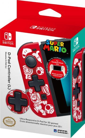 Kontroller Hori Nintendo D-Pad Super Mario, me kabllo, i kuq