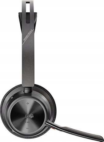 Kufje me mikrofon Poly Voyager Focus 2, pa tela, USB C, me bazë karikimi, të zeza