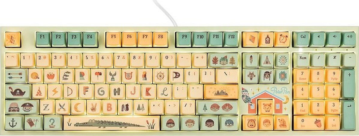 Tastierë mekanike Ducky One 2 Pro Peter Pan Dimanche Limited Edition, Iris V2 EC, USB C, shumëngjyrëshe