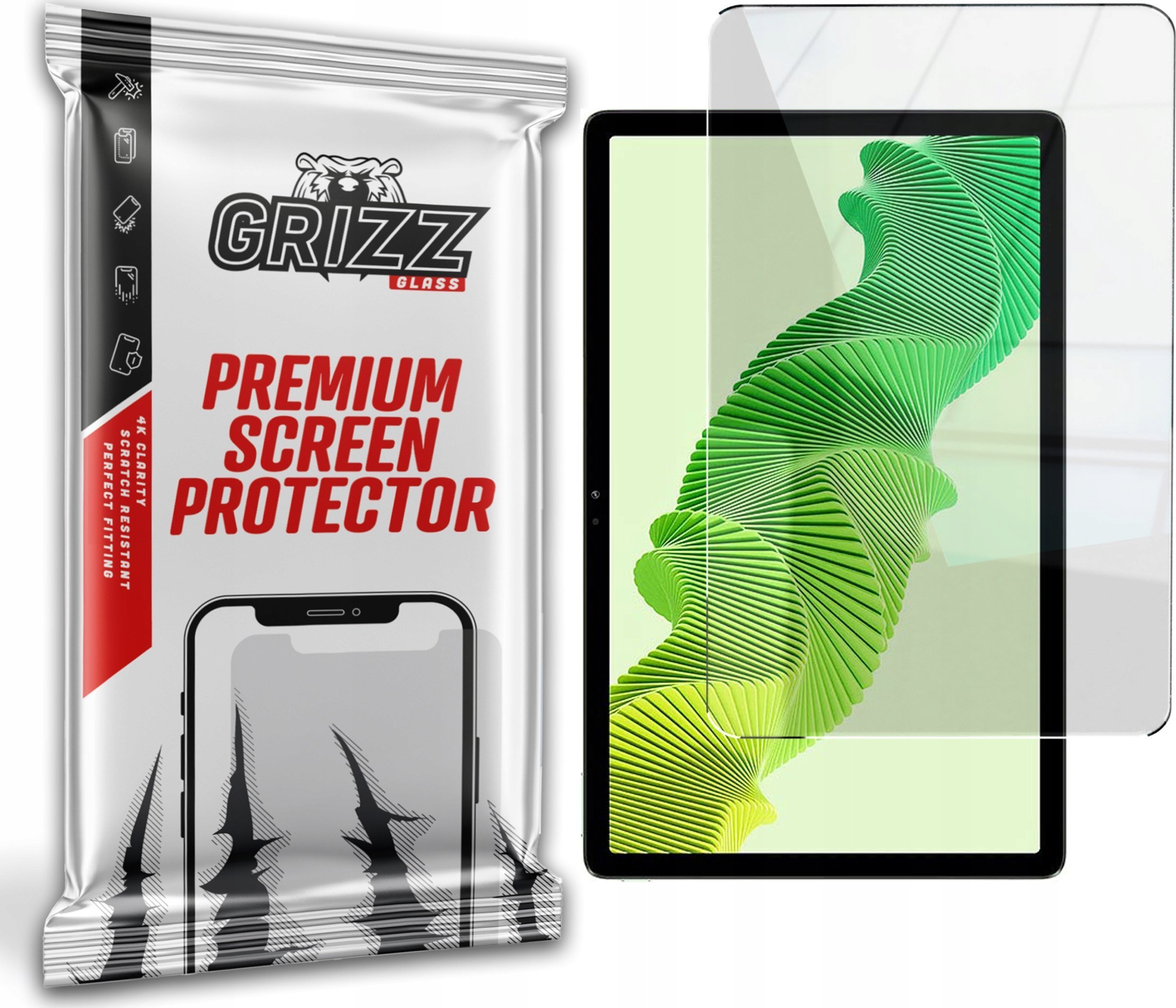 Xham mbrojtës GrizzGlass HybridGlass për Realme Pad 2, hibrid, transparend