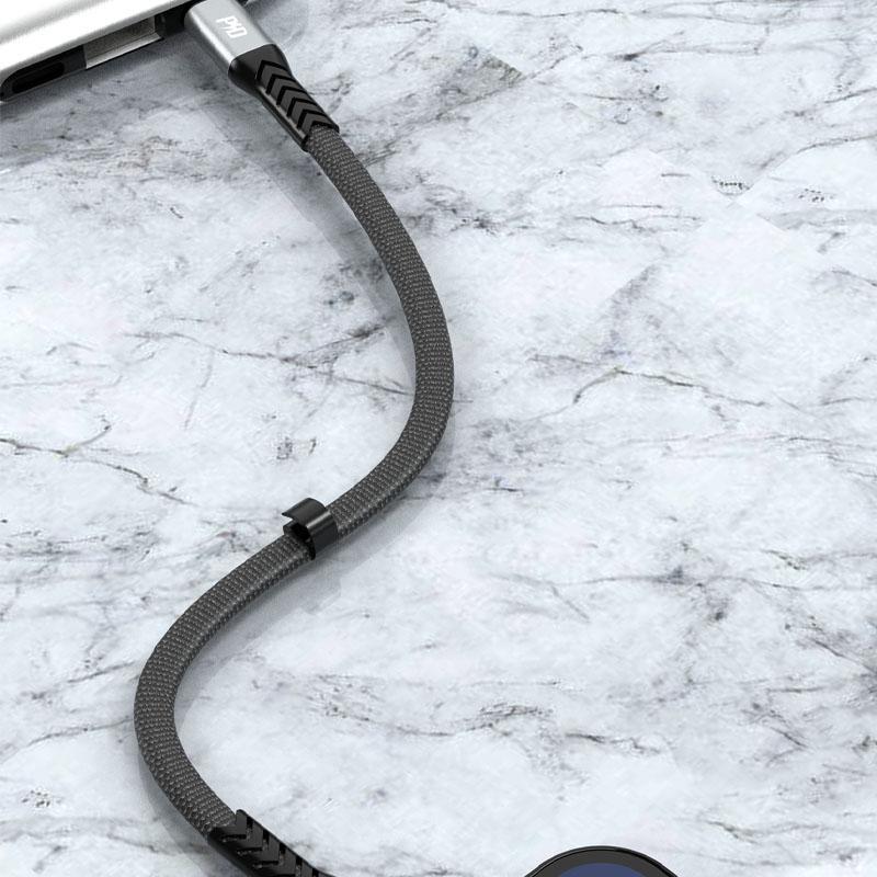 Kabllo karikimi Dudao L10P USB C në Lightning, PD 20W, 0.23m, e zezë