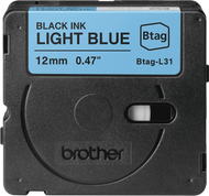 Rrip etiketimi Brother BTAGL31 BRBTAGL31, 12mm, tekst i zi në blu të çelët