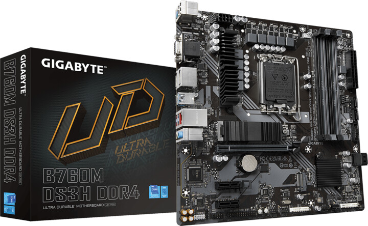 Pllakë amë GIGABYTE B760M DS3H DDR4 - Intel B760